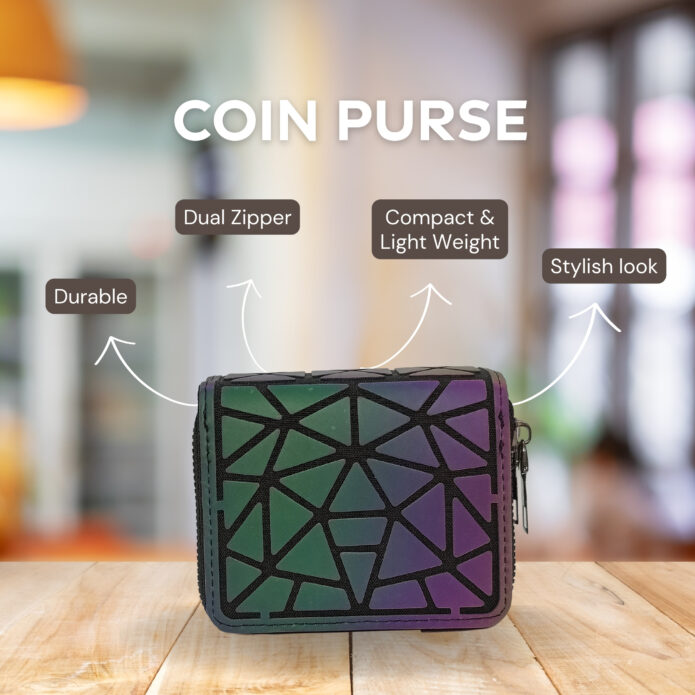 High-End Quality Coin Purse for Women and Girls With Two Zipper Closure Compartments - Image 4