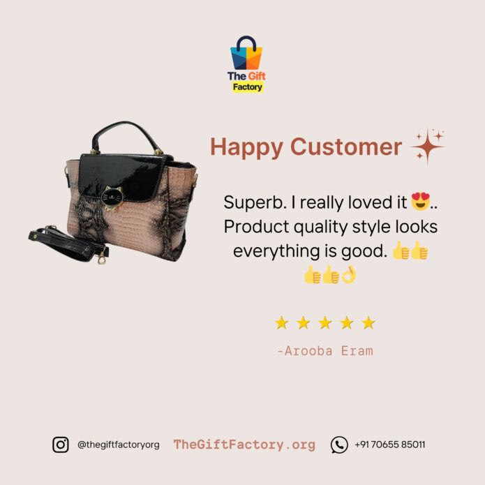 Luxury Black and Pink Handbag For Women With Croc Pattern and Button Closure - Image 2